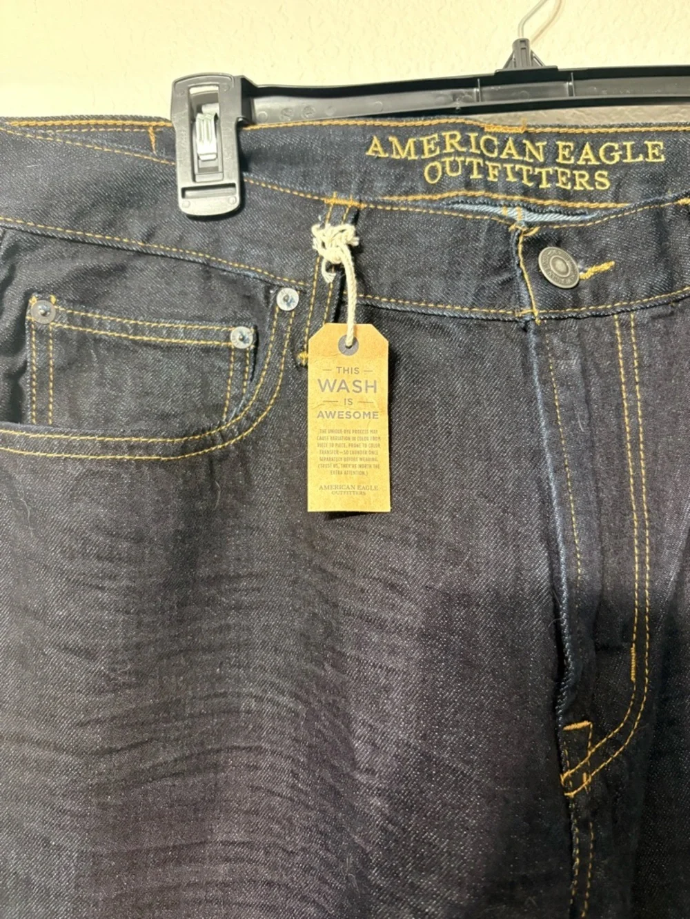 American Eagle Outfitters Men’s Dark Indigo Classic Bootcut Jeans NWT 36/36‎